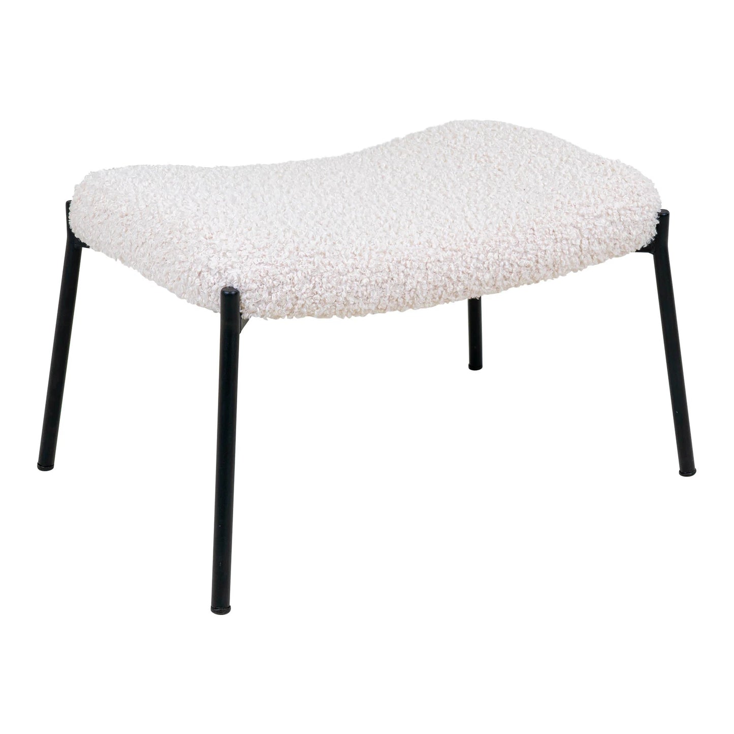 Krēsls un pufs Glaro 70/79/98 cm balts