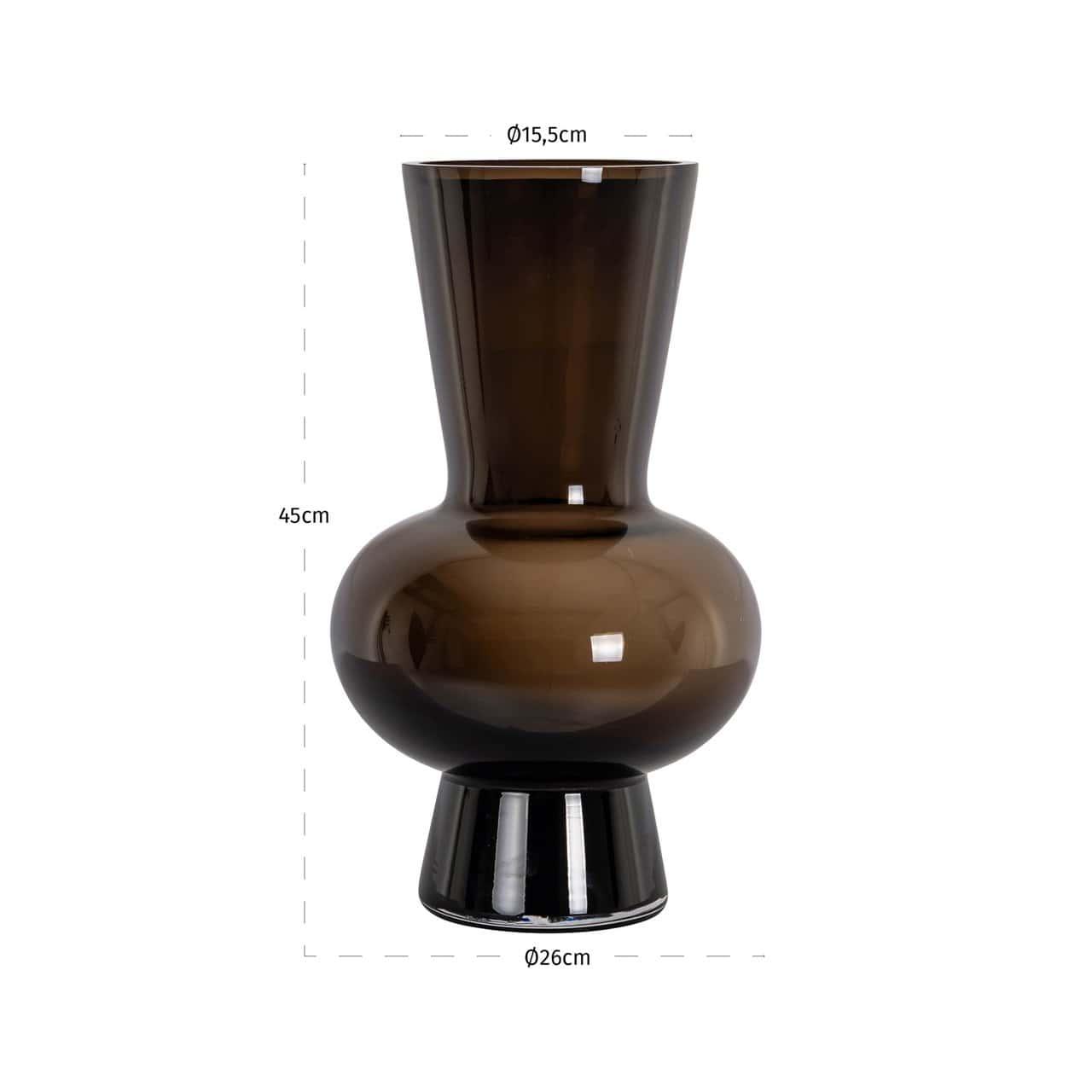 Vāze Zaya Richmond Interiors 26/26/45 cm brūns