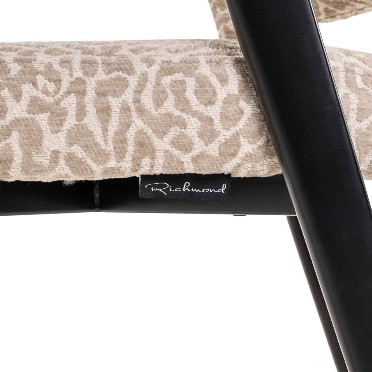 Krēsls Zeno Richmond Interiors 51/77/59 cm bēšs leopard