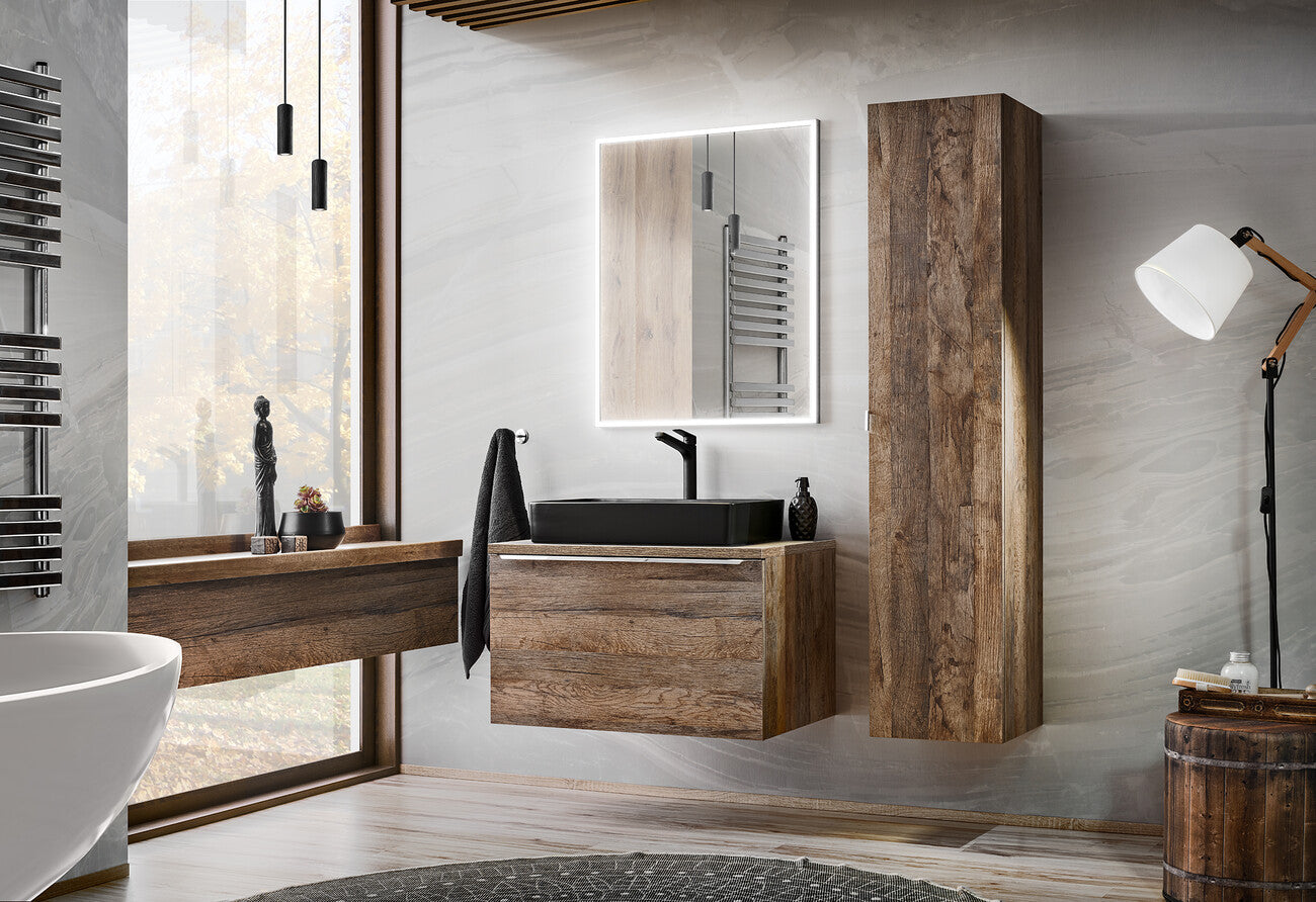 Vannas istaba skapīs Sant 35/160/33 cm vintaž ozols - N1 Home