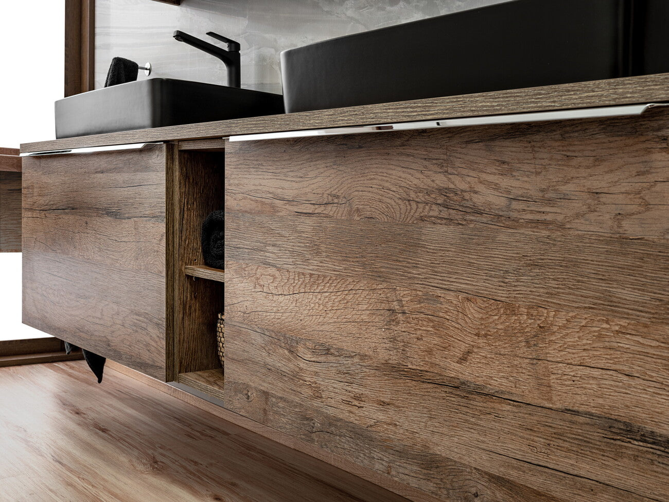 Vannas istabas mēbeļu komplekts Sant 180 cm vintaž ozols - N1 Home