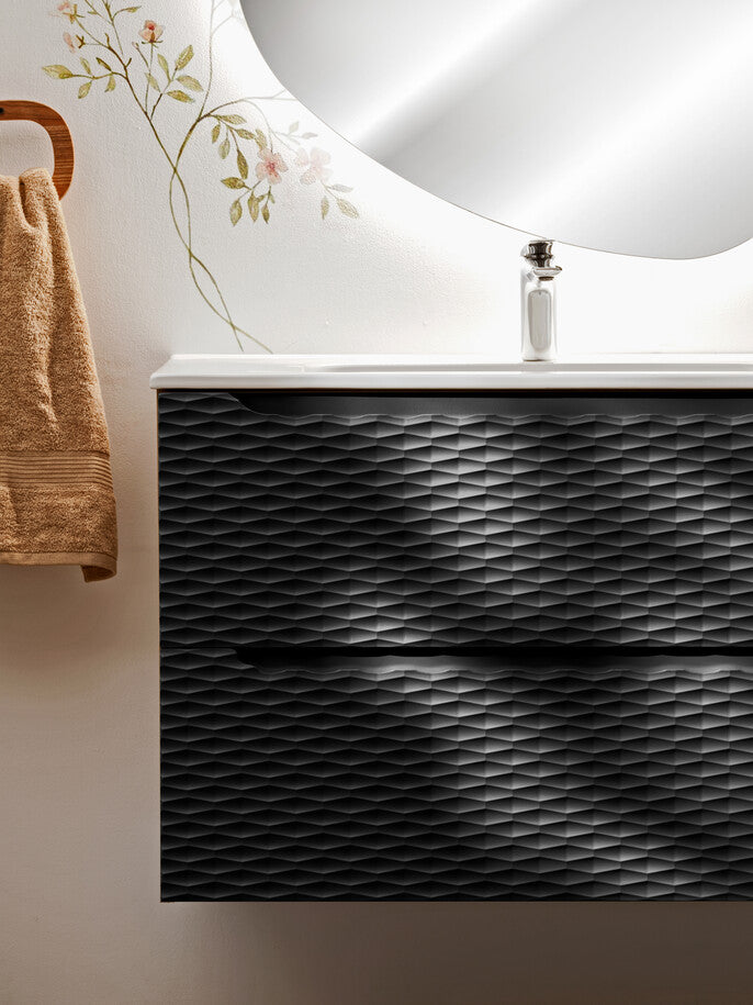 Vannas istabas izlietnes skapīs Ocea 60; 70; 80; 90; 120/57/46 cm melns - N1 Home