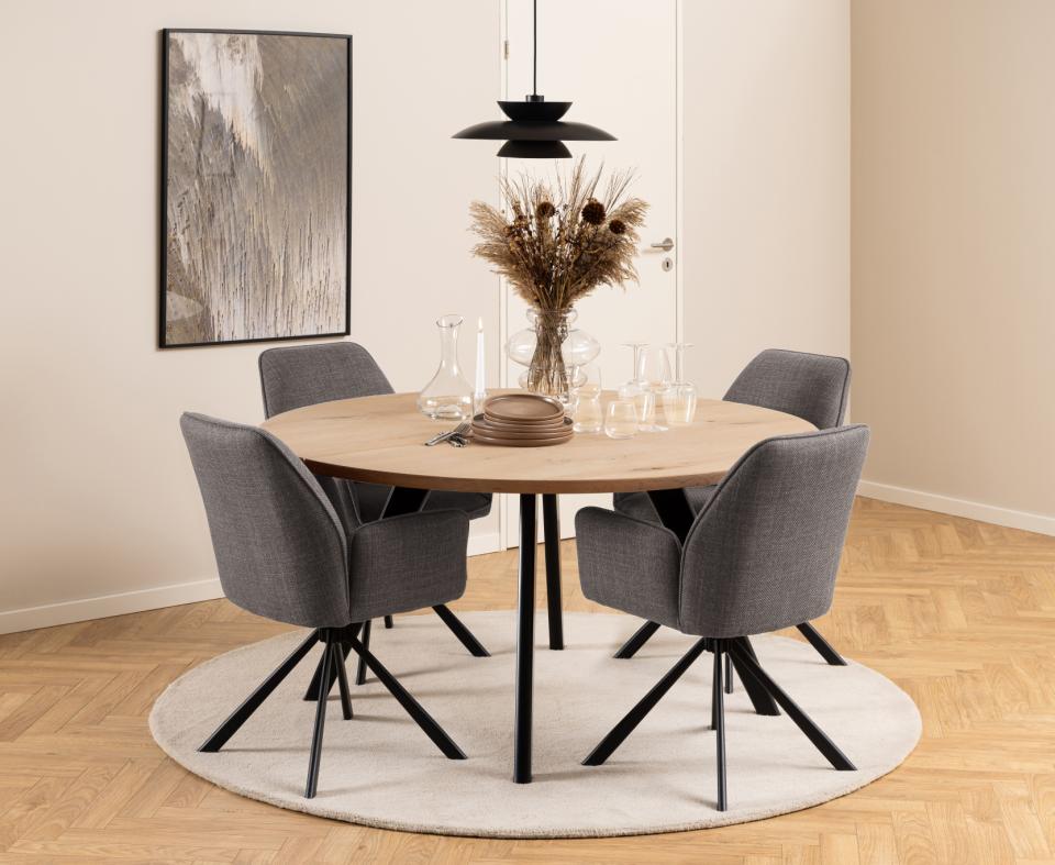 Krēsls Glens 61/63/88 cm gaiši pelēkbrūns - N1 Home