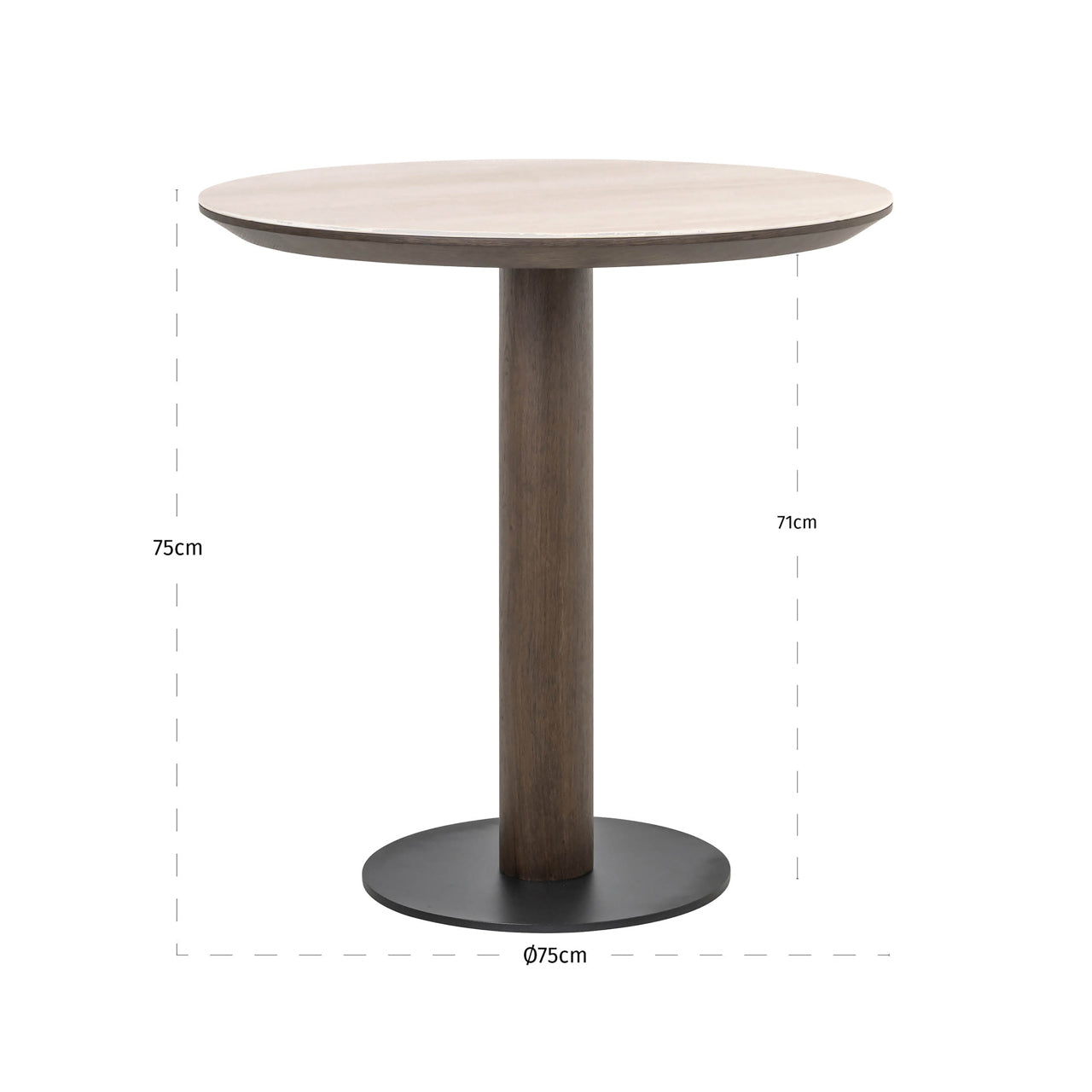 Bāra galds Ritz Richmond Interiors 75/75/75 cm brūns