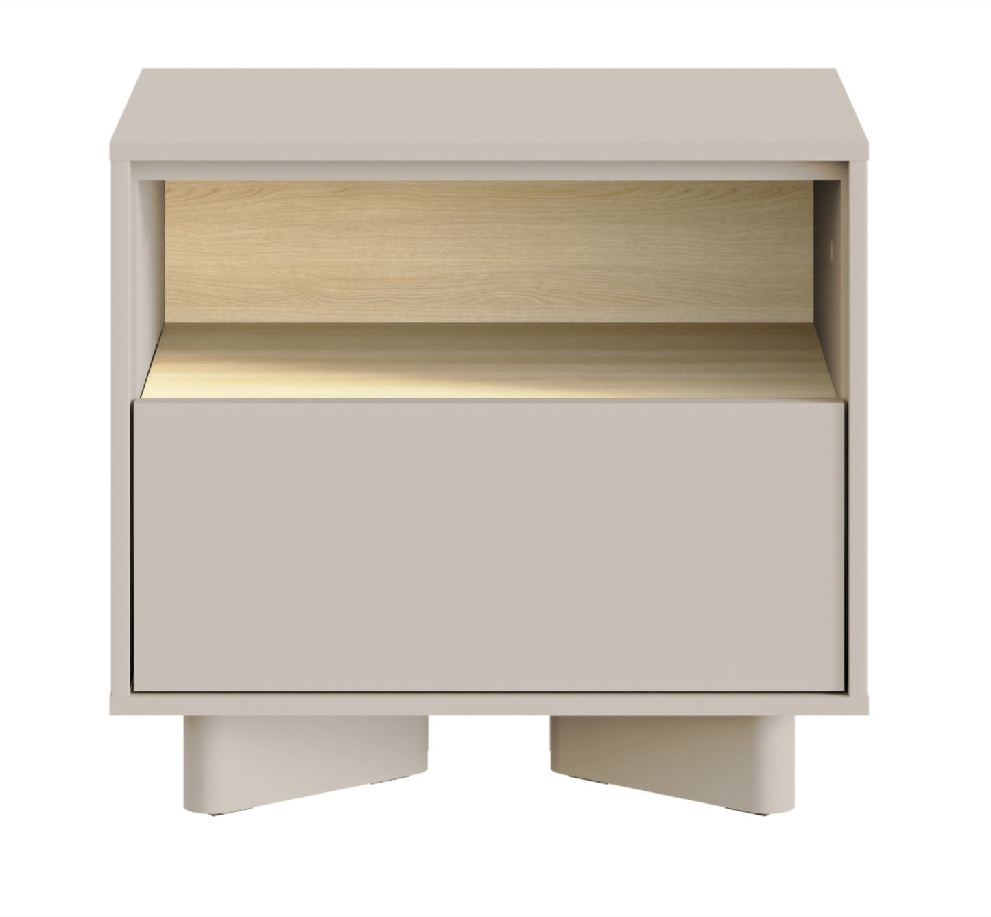 Naktsskapis Distri 50/46/35 cm Vičencas ozols/kašmirs