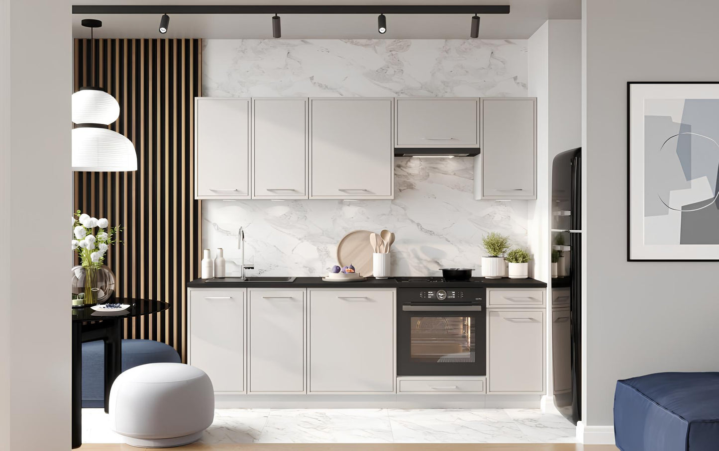 Virtuves augšējais skapis Brio 80/72/28 cm bēšs - N1 Home