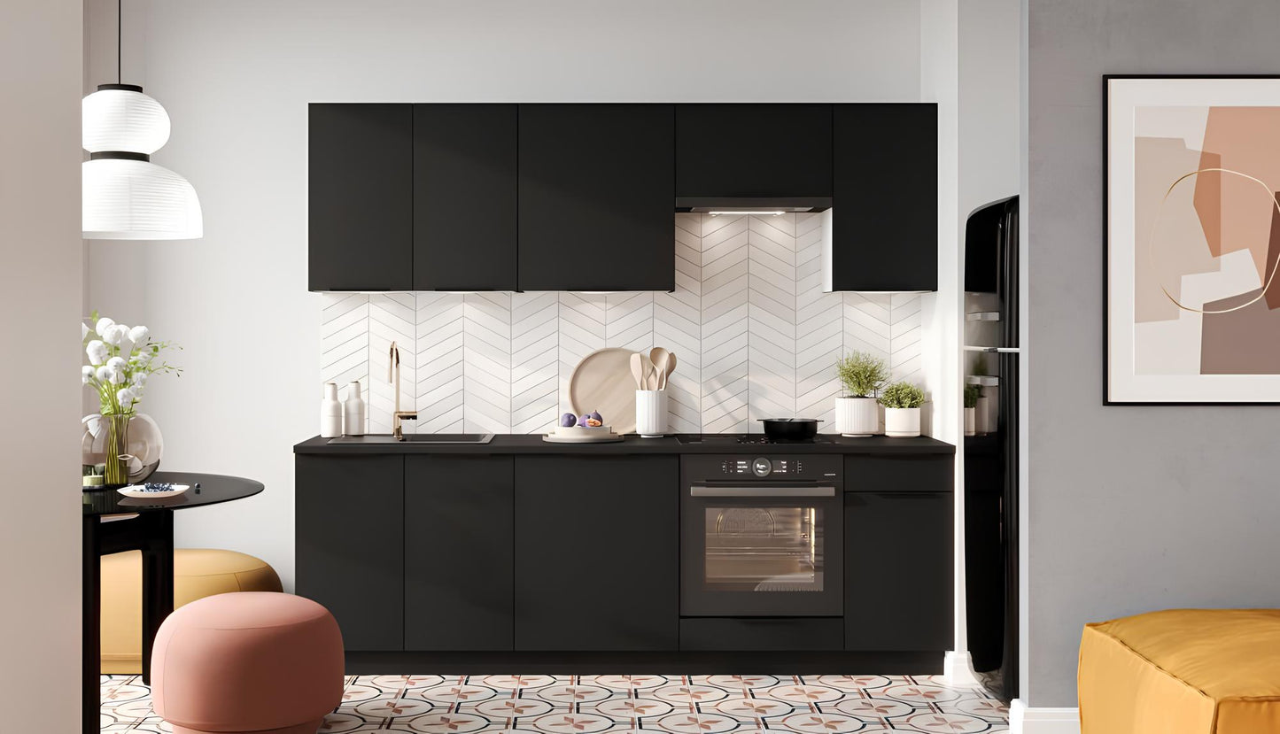 Virtuves zemāks skapis Aldo 100-60/44/60 cm melns - N1 Home