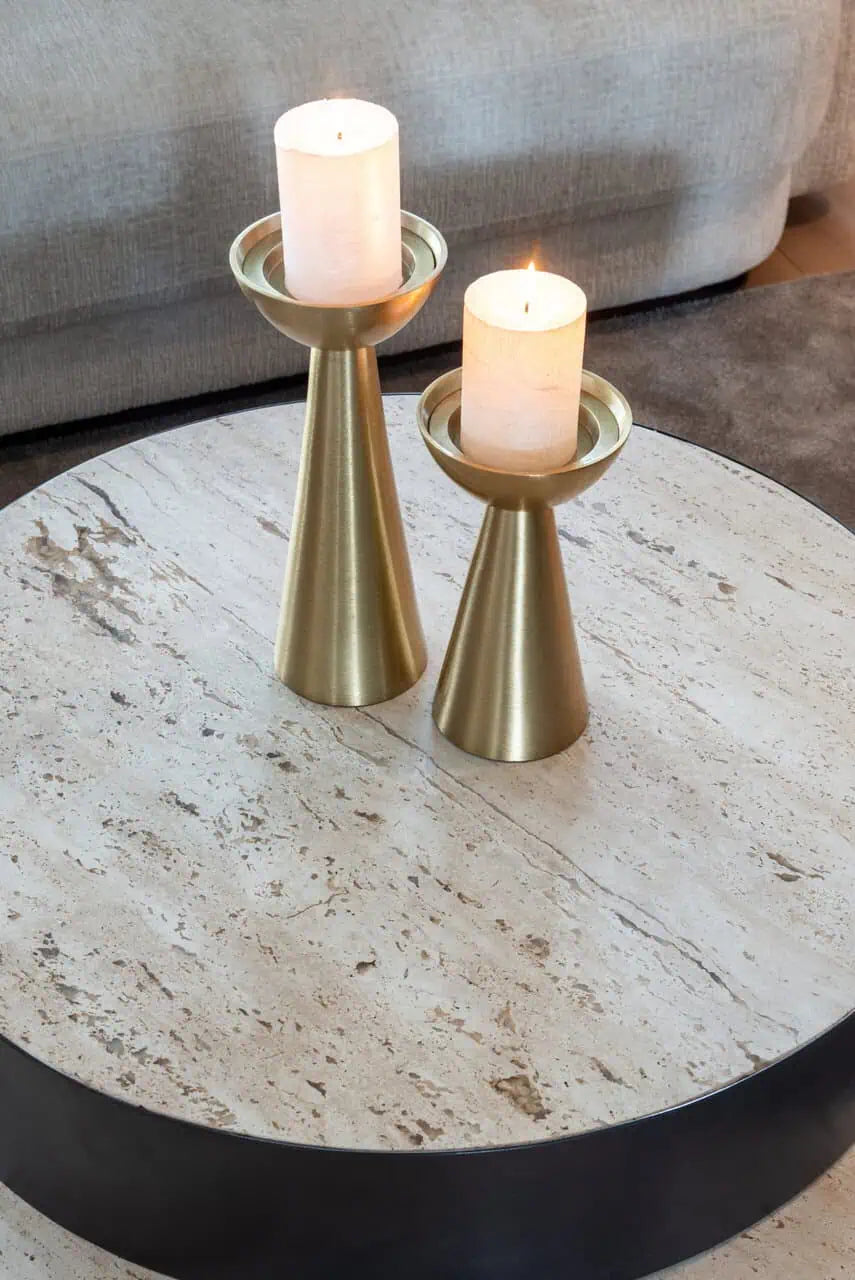 Kafijas galds Avalon Richmond Interiors 35/100/100 cm melns/bēšs - N1 Home