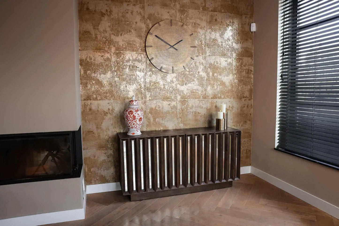 Kumode Bryant 4 durvju Richmond Interiors 81/162/43 cm brūns - N1 Home