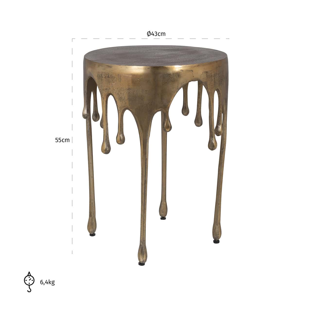 Kafijas galds Carly Richmond Interiors 43/55/43 cm brushed gold