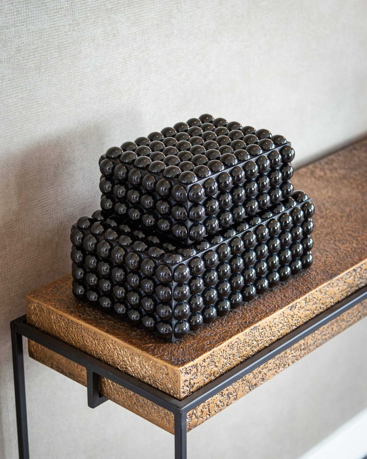 Uzglabāšanas kaste Batool Richmond Interiors 19/25/10; 22/33/13 cm melns