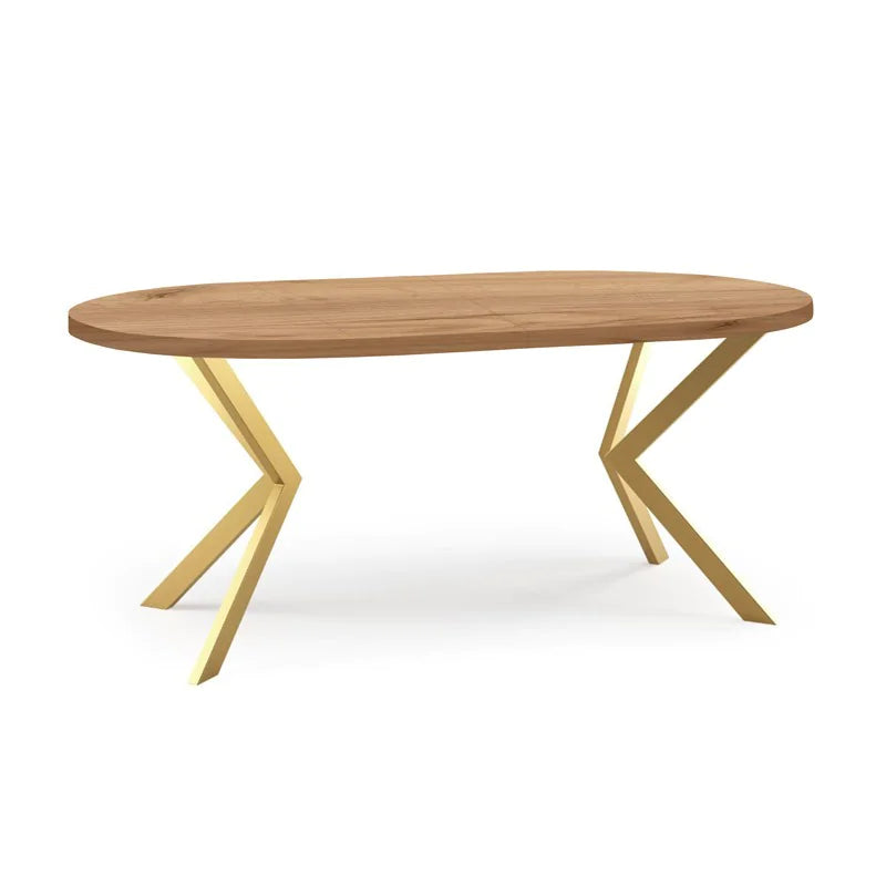 Galds Edd zelts 100/176; 120/196 cm Amatniecības zelta ozols - N1 Home