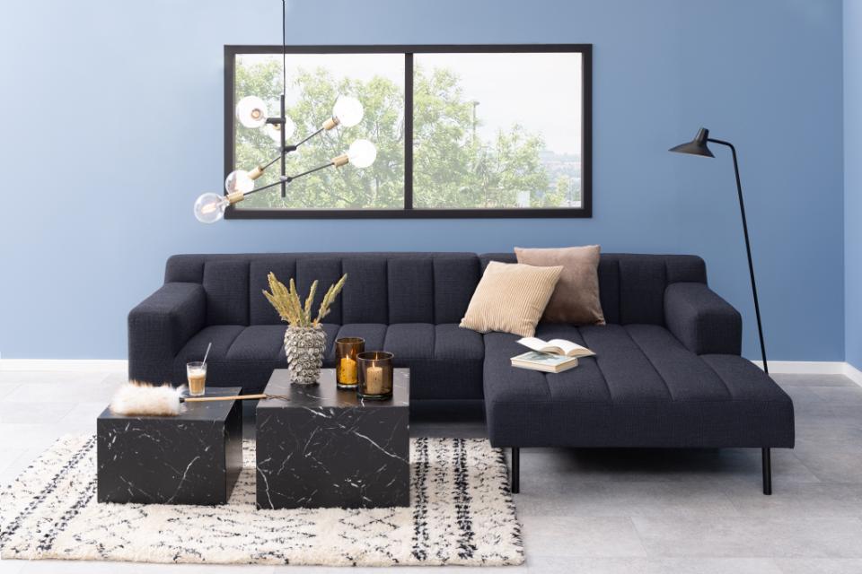 Kafijas galds Dia 58x58x40 cm; 50x50x33 cm melns - N1 Home