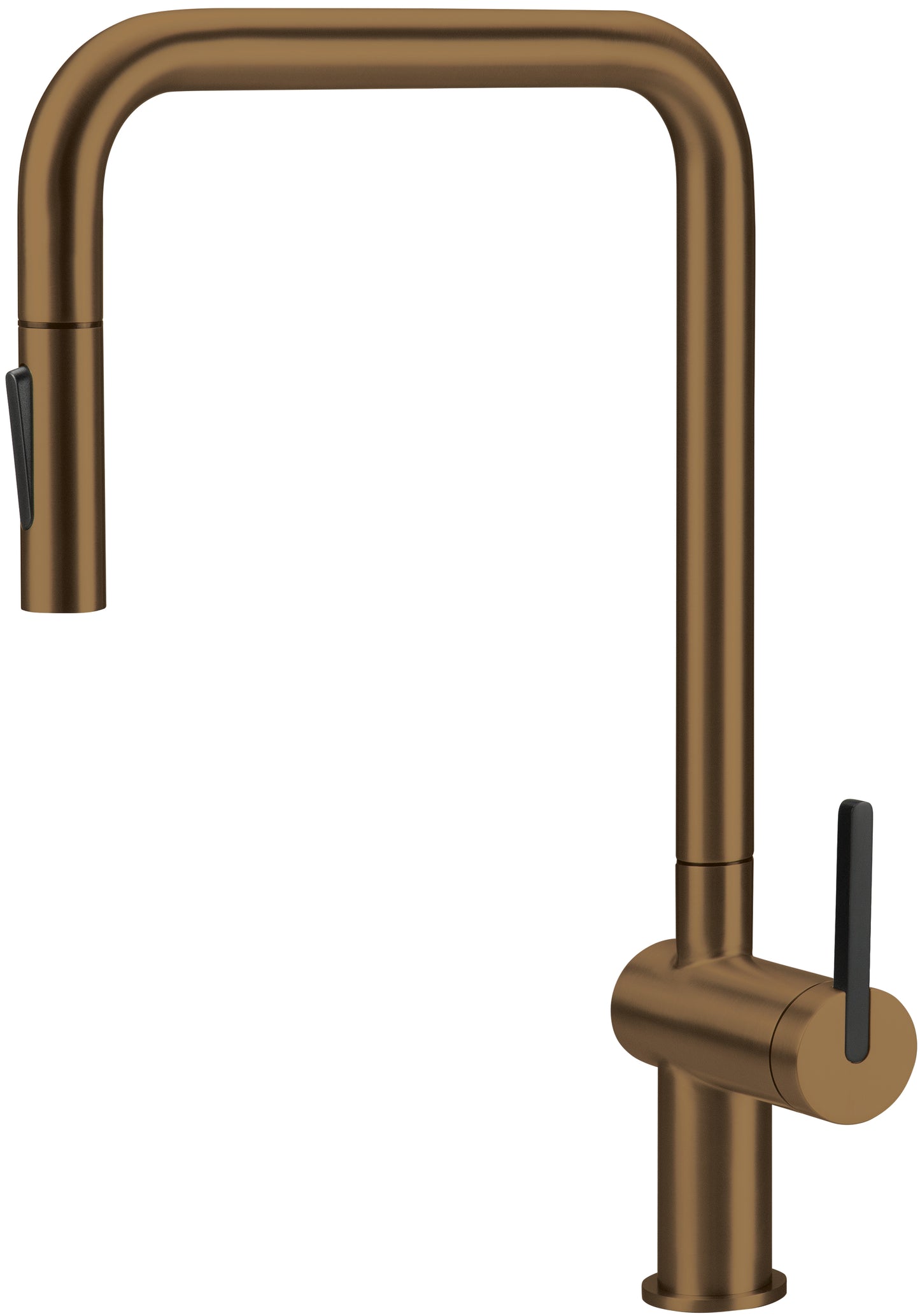 Virtuves jaucējkrāns ar izvelkamu snīpi Momi 408 mm matēta bronza - N1 Home