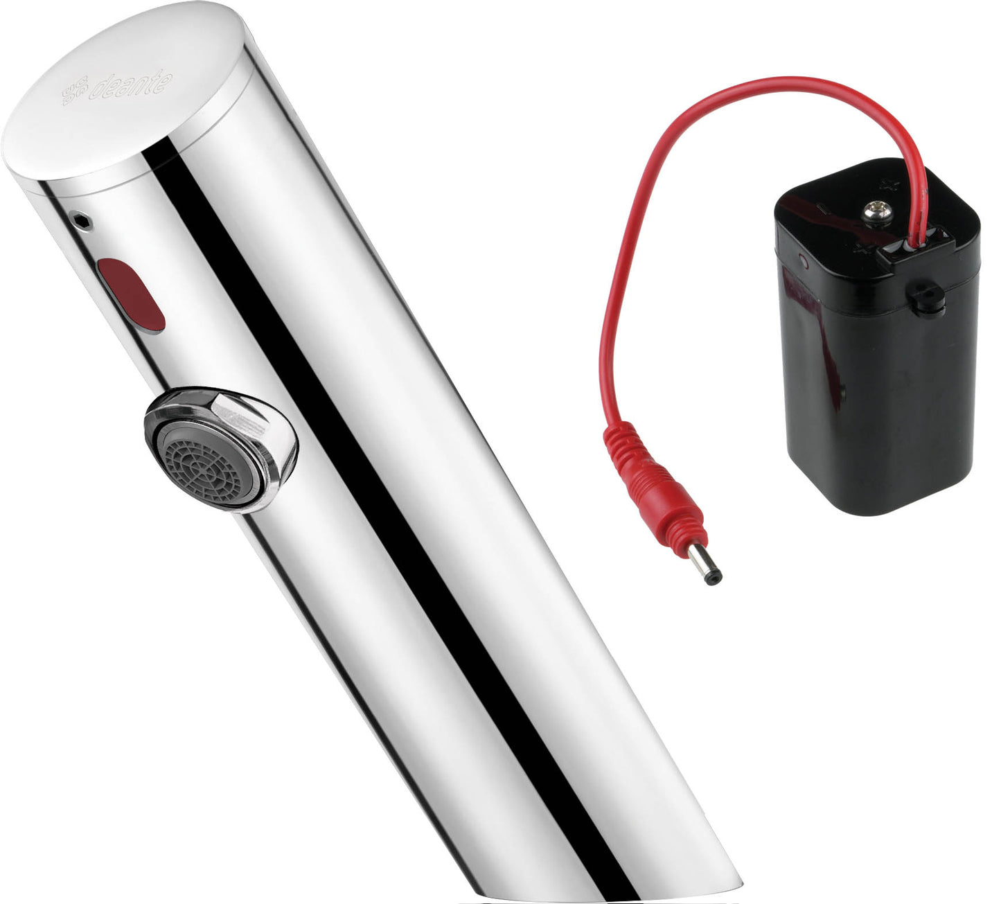 Izlietnes jaucējkrāns, bezkontakta, bez temperatūras regulēšanas - 4xAA Sense 205 mm pulēts tērauds - N1 Home