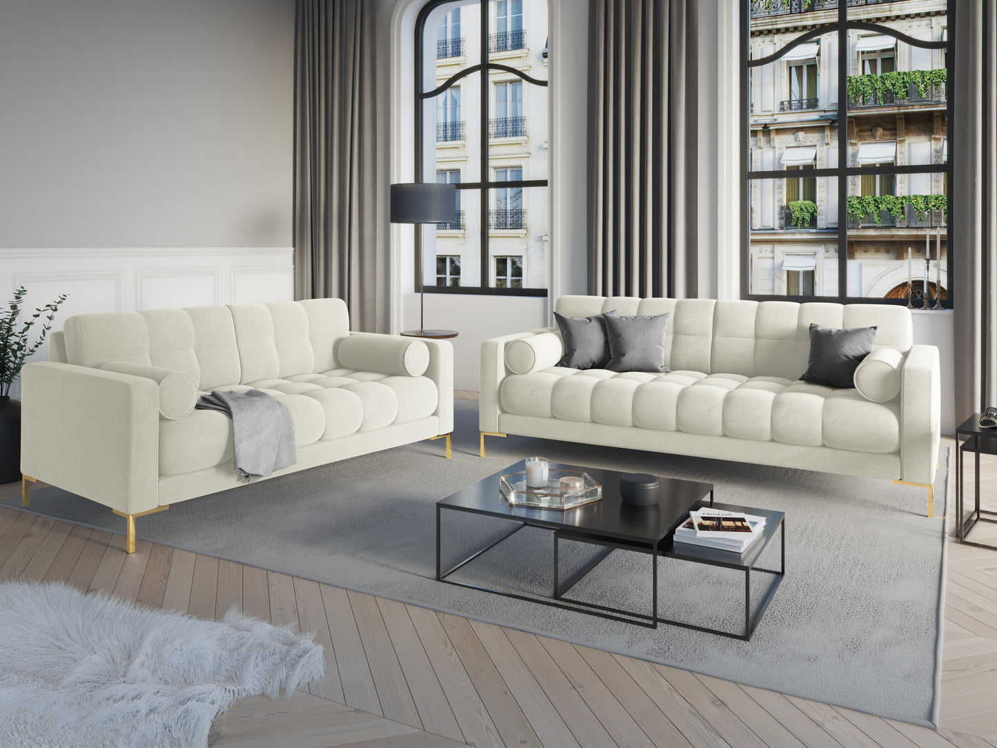 Dīvāns Cosmopolitan Design Bali 177x92x75 cm krēms - N1 Home