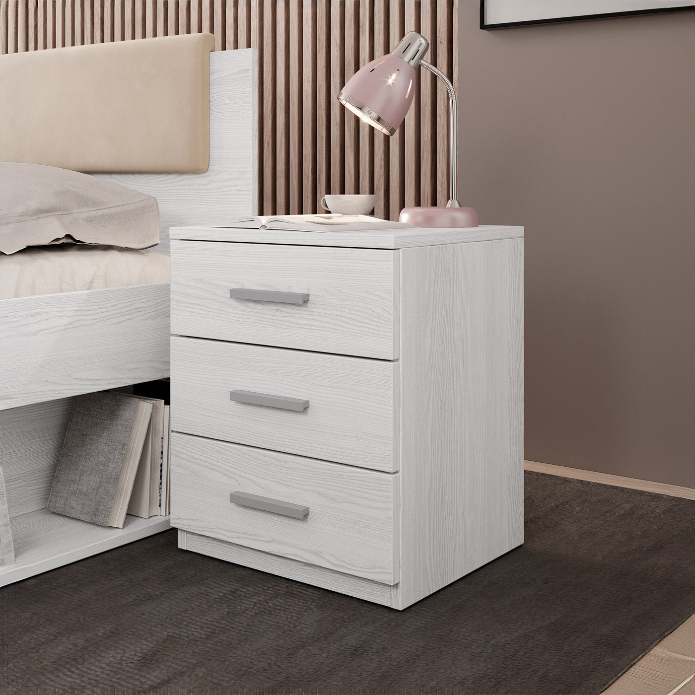 Naktsskapis Galateja 46/41/56 cm abisko ash