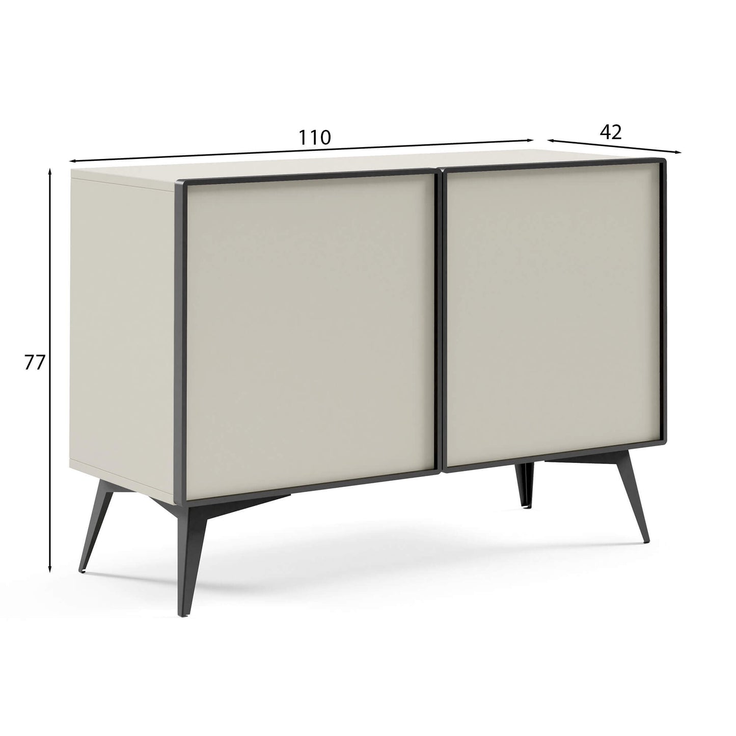 Kumode Maveja 110/42/77 cm kašmirs/melns - N1 Home