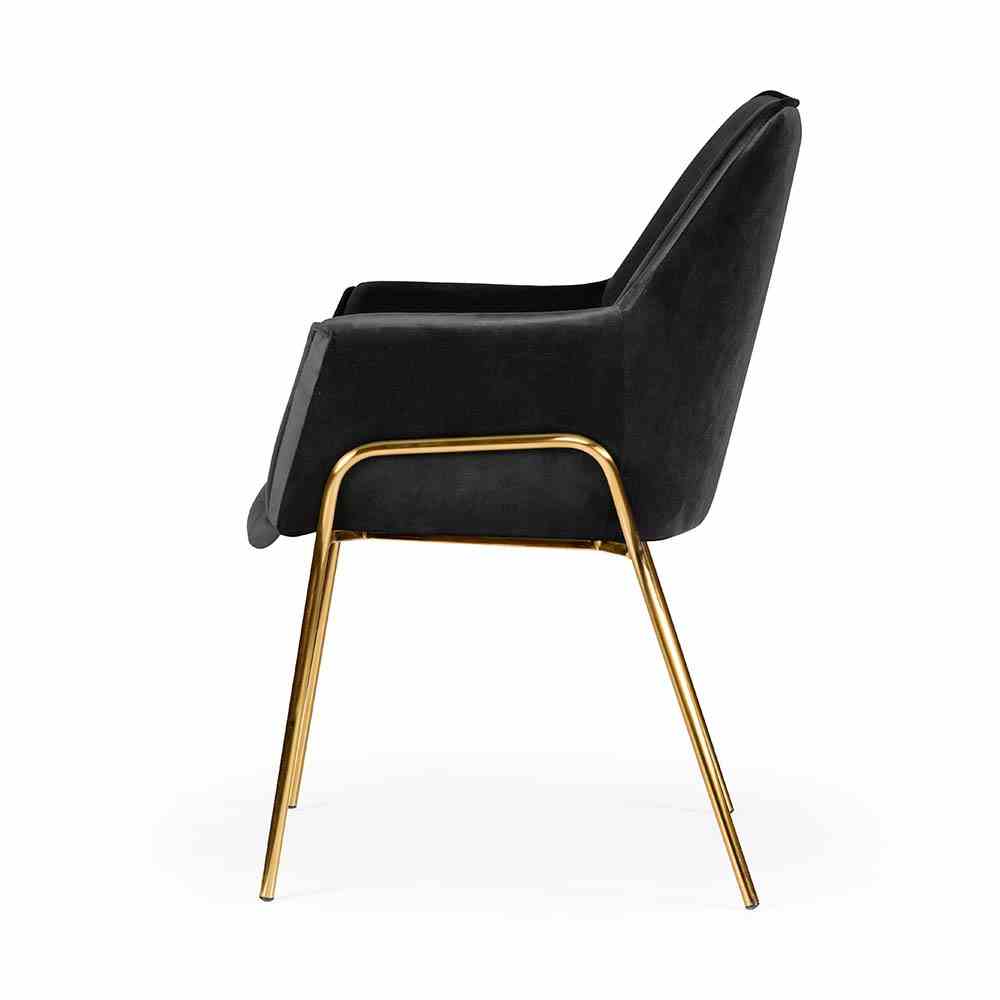 MARGOT krēsls melns / zelta kāja