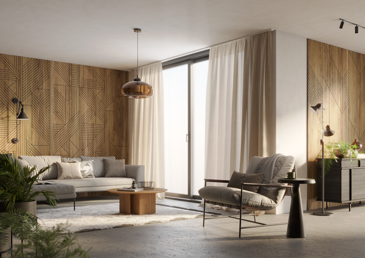 Frēzēts ozola finiera panelis AM 60x60 - N1 Home