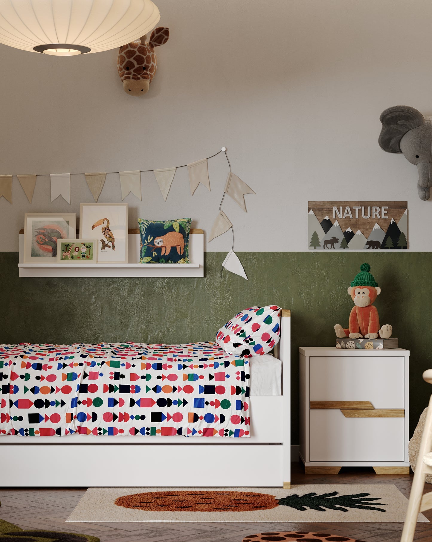 Gulta SONI 200x90 cm balts - N1 Home