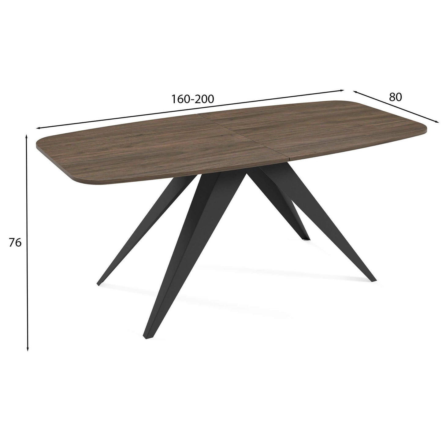 Galds Fery 76/160/80; 76/180/90 cm Lancelot ozols/kašmirs - N1 Home