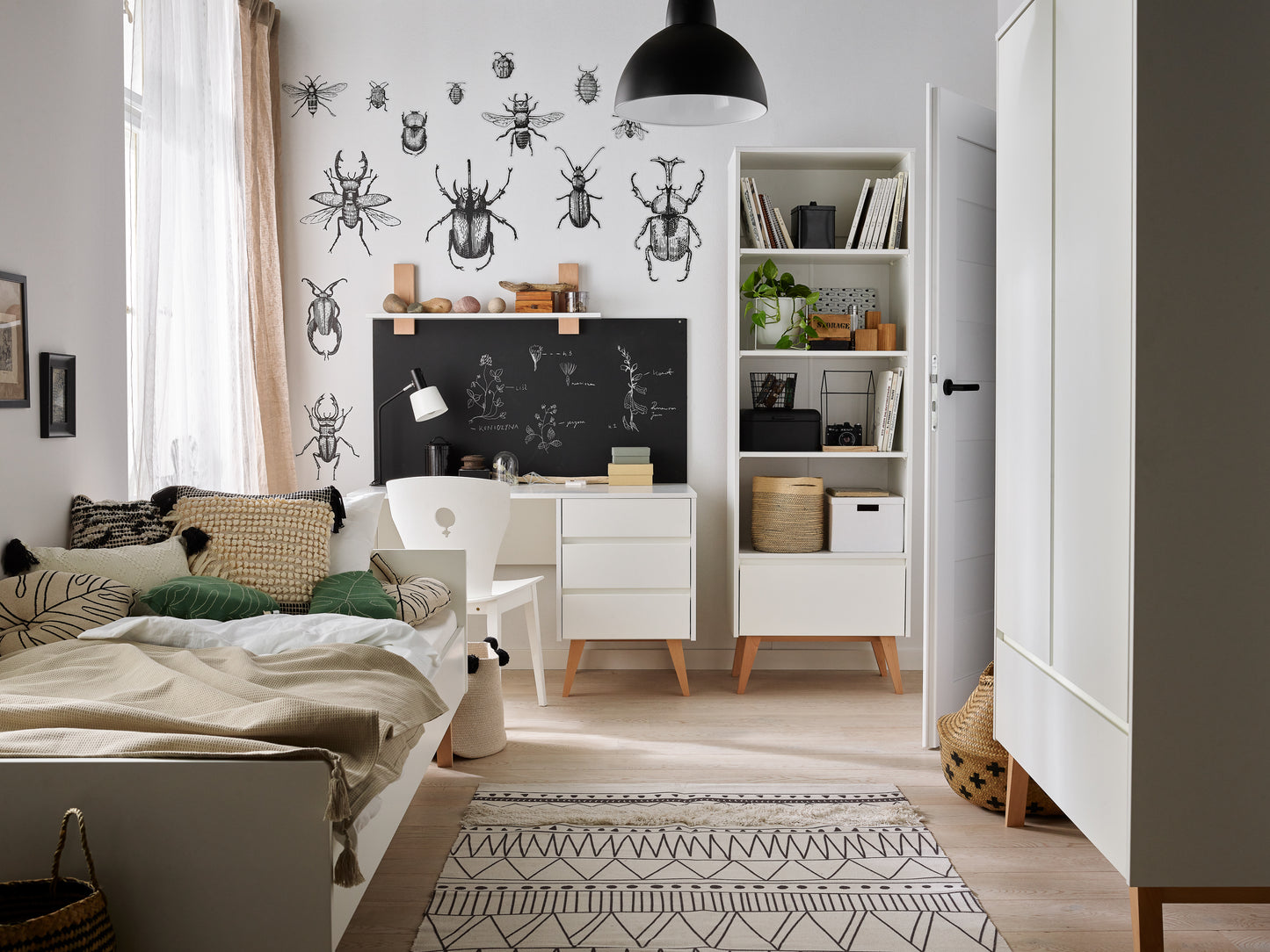 Atvilktne AIVA 200x90 cm balts - N1 Home