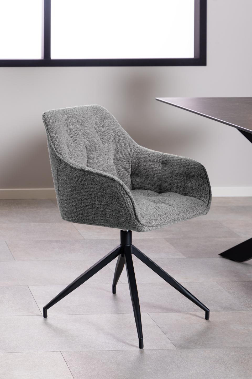 Krēsls Broo 57/54,5/82 cm pelēks - N1 Home