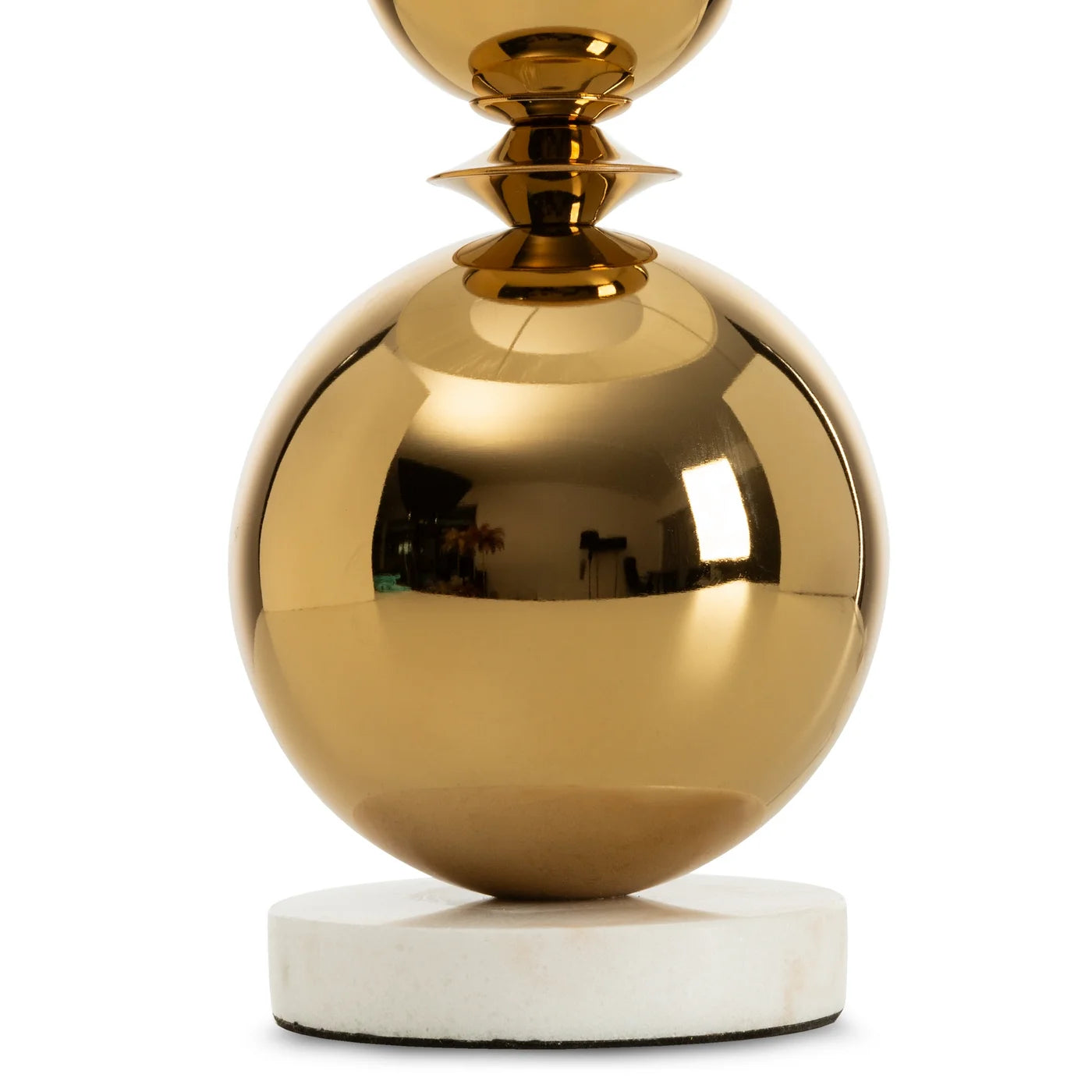 Galda lampa Zen 36/56 cm zelts/balts - N1 Home