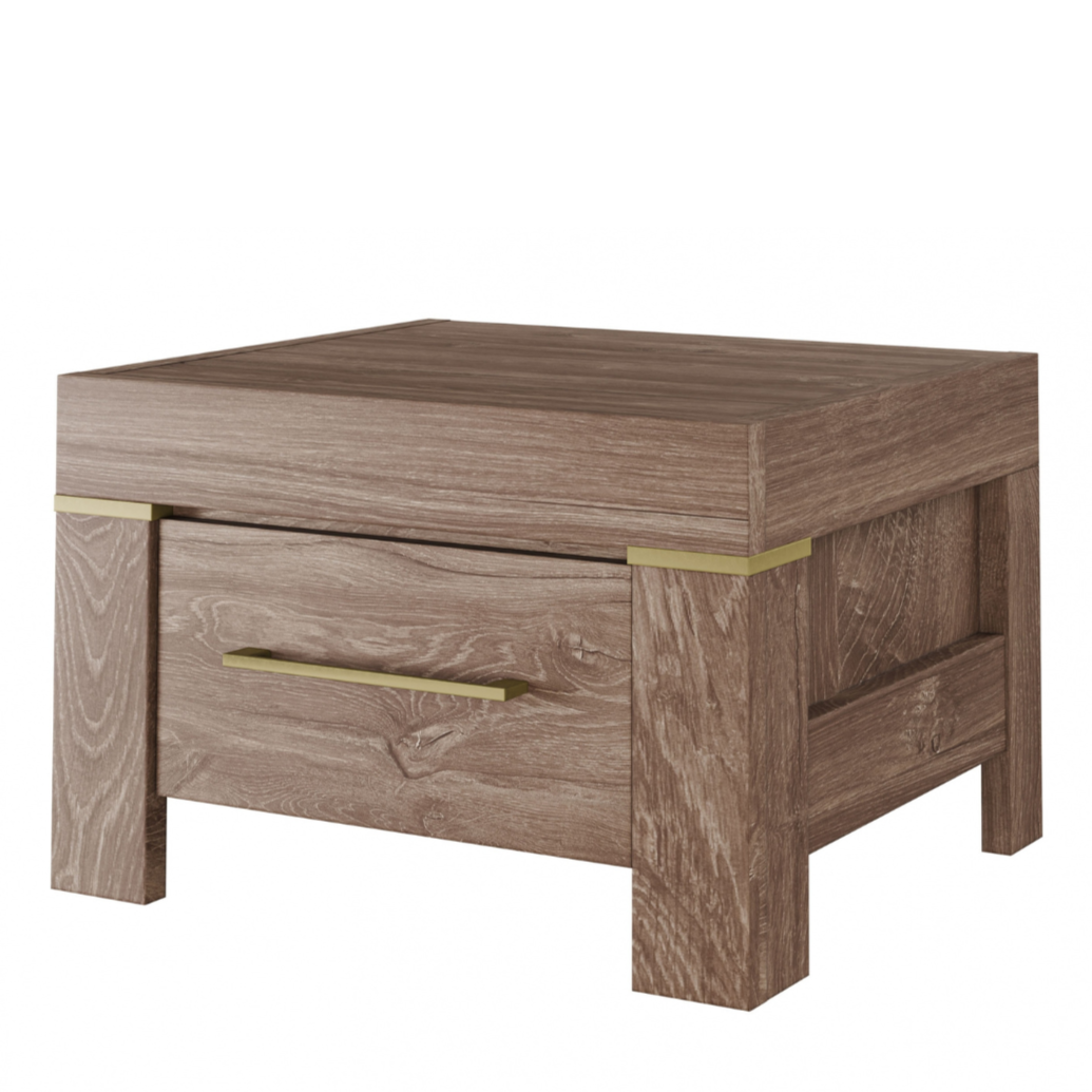 Naktsskapis Geri 53/35/45 cm rosīgs ozols - N1 Home