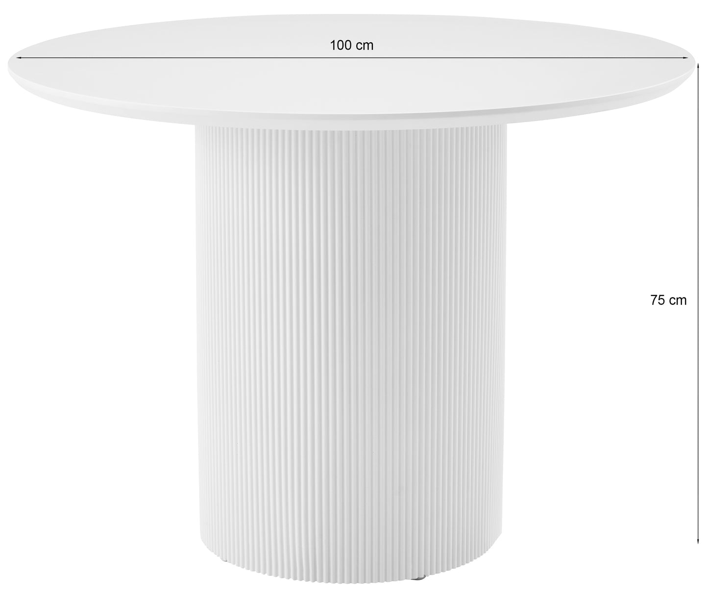 Galds Trual 75/100/100 cm balts - N1 Home