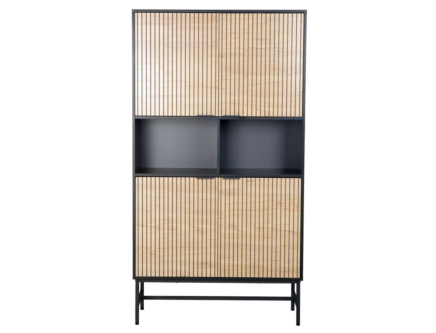 Skapis Maros 184/40/100 cm ozols/melns - N1 Home