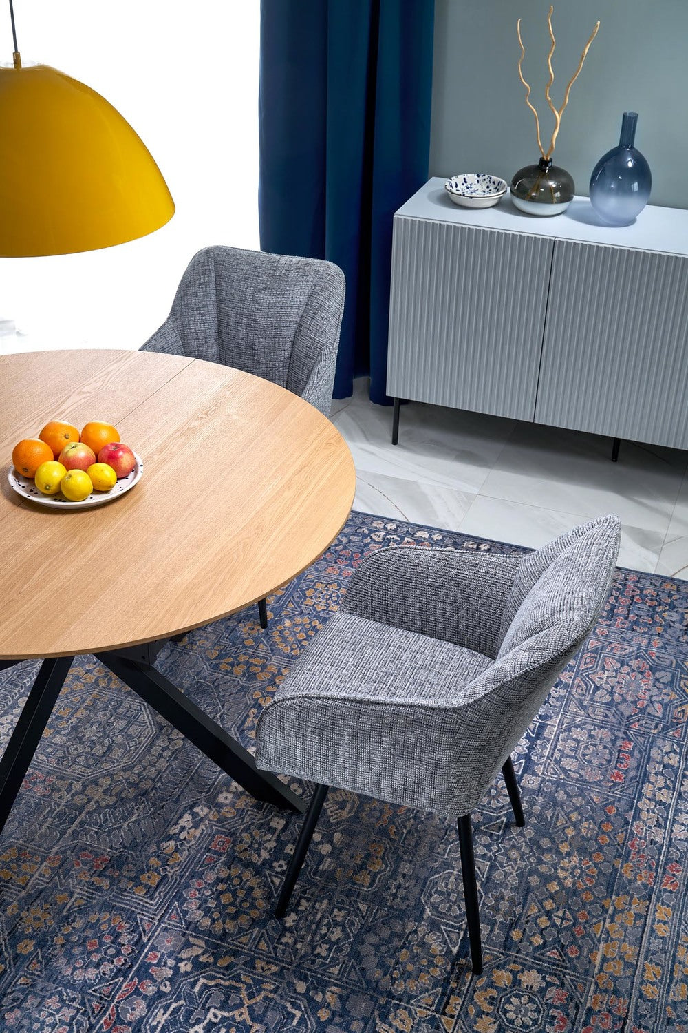 Galds Acos 120/120/75 cm dabīgs/ melns - N1 Home