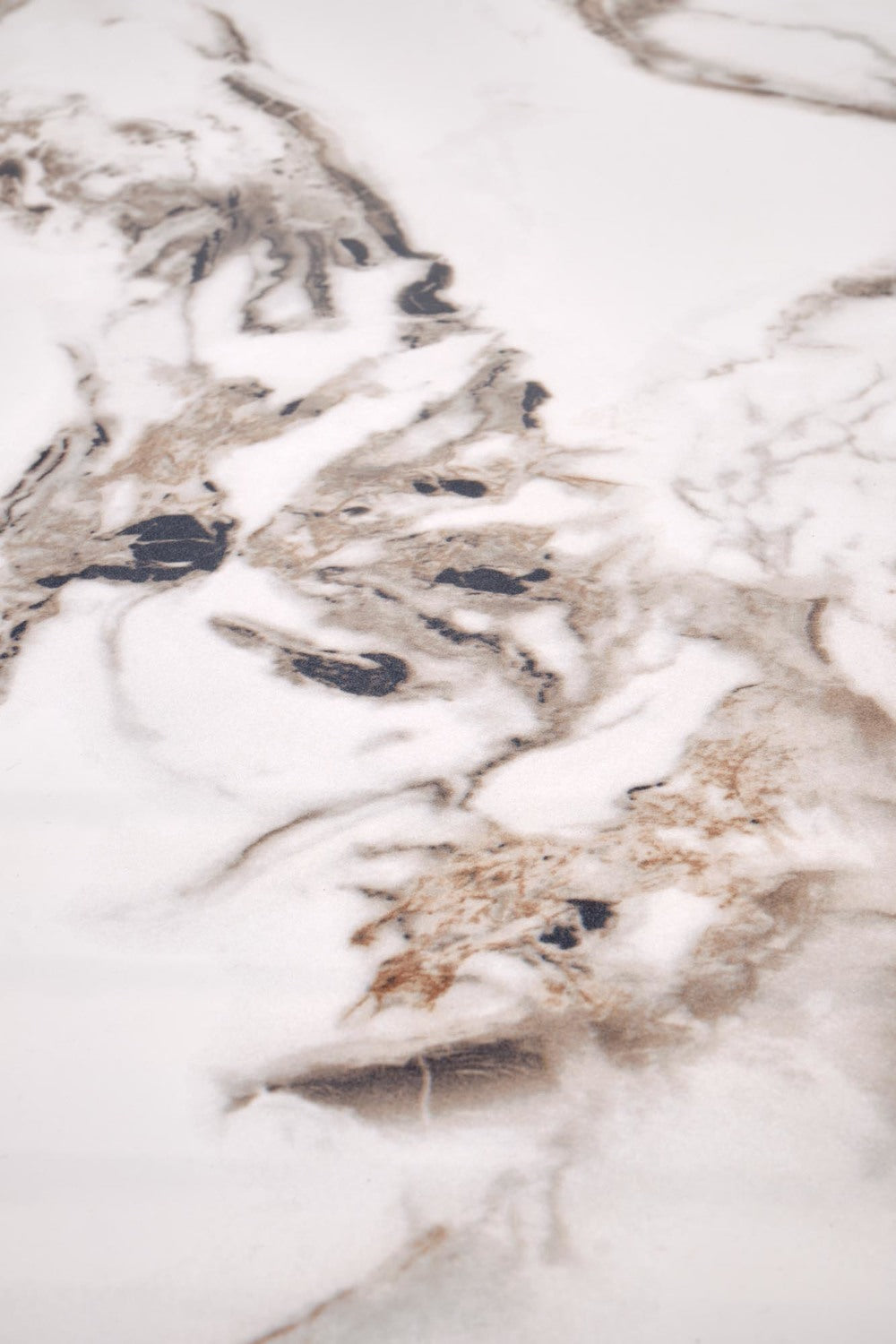 Galds Gars 120/76 cm balts marmors/melns - N1 Home