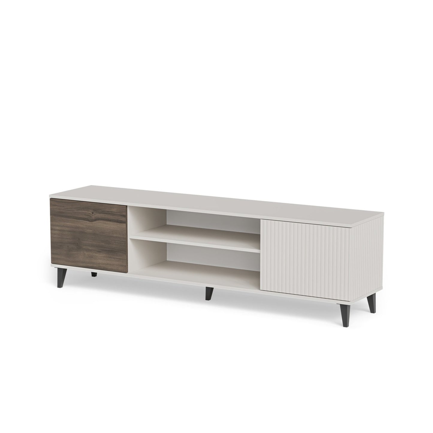 TV galdiņš ar kamīnu Berlin 180/40/52 cm kašmirs/valrieksts - N1 Home