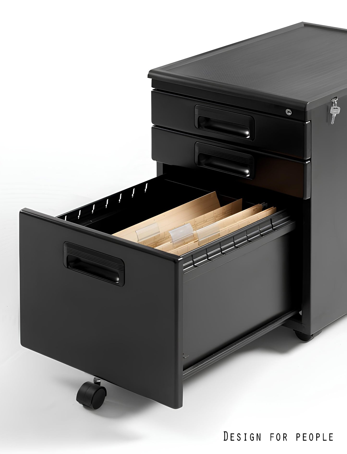 Biroja kumode RUG 58/40/56 cm sudrabs - N1 Home