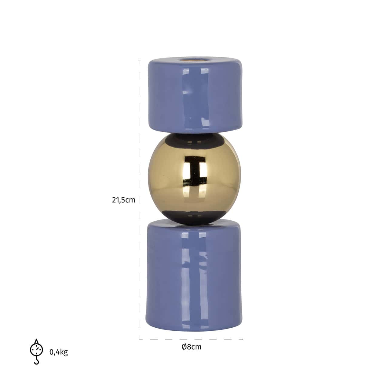 Svečturis Febe Richmond Interiors 21/8/8 cm purple - N1 Home