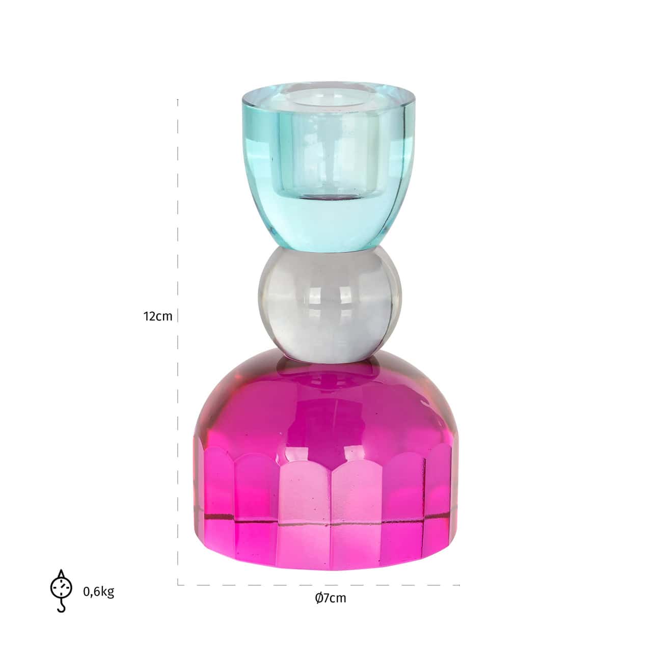 Svečturis Merlin Richmond Interiors 12/7/7 cm purple - N1 Home