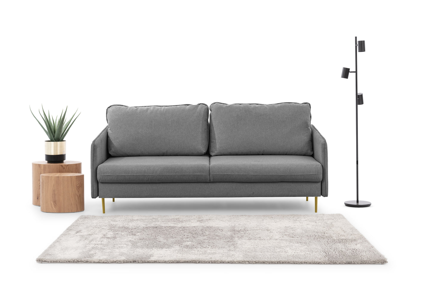 Dīvāns Tai 207/95/98 cm Gemma 86/zelts kājas - N1 Home