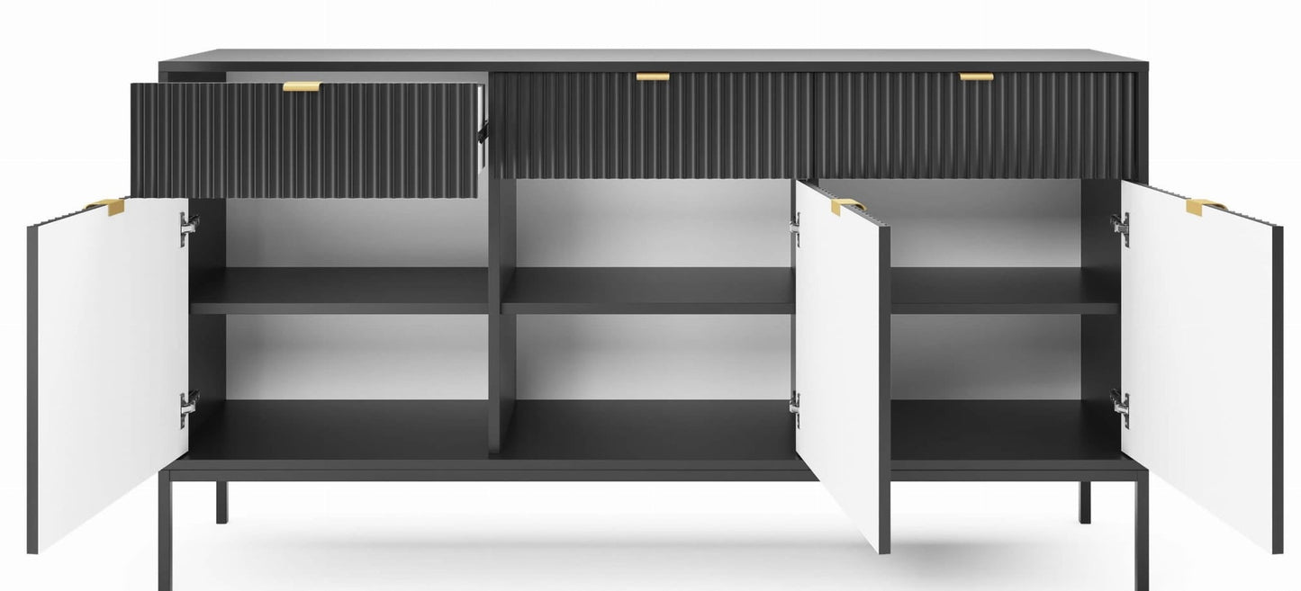 NV kumode melna 154x39x83 cm - N1 Home