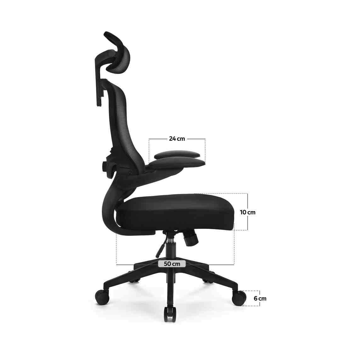 Biroja krēsls Jus 52/50/130 melns - N1 Home