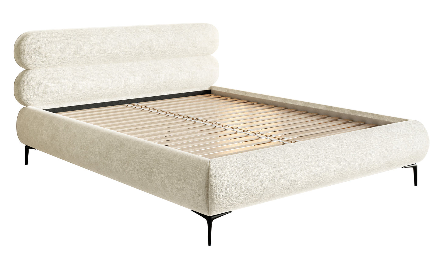 Gulta Loure 140/160/180x200 cm Perfect Harmony 01/melns kājas - N1 Home