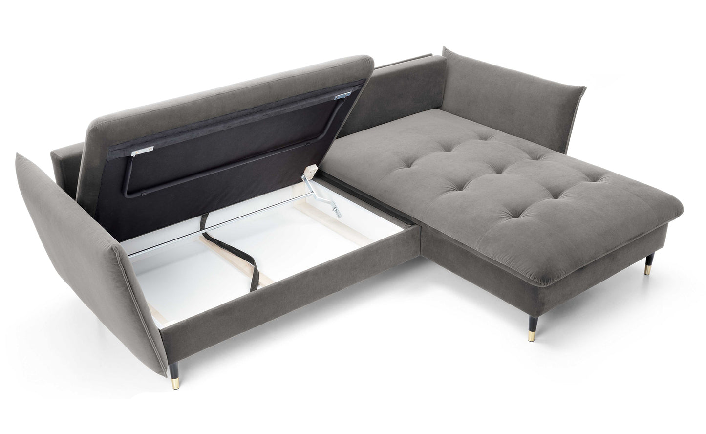 Dīvāns Bazlam 91/258/167 cm Matt Velvet 83 - N1 Home