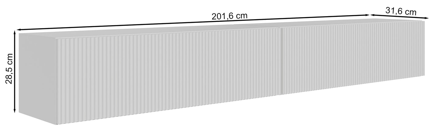 TV skapis Velda 201/28/31 cm balts