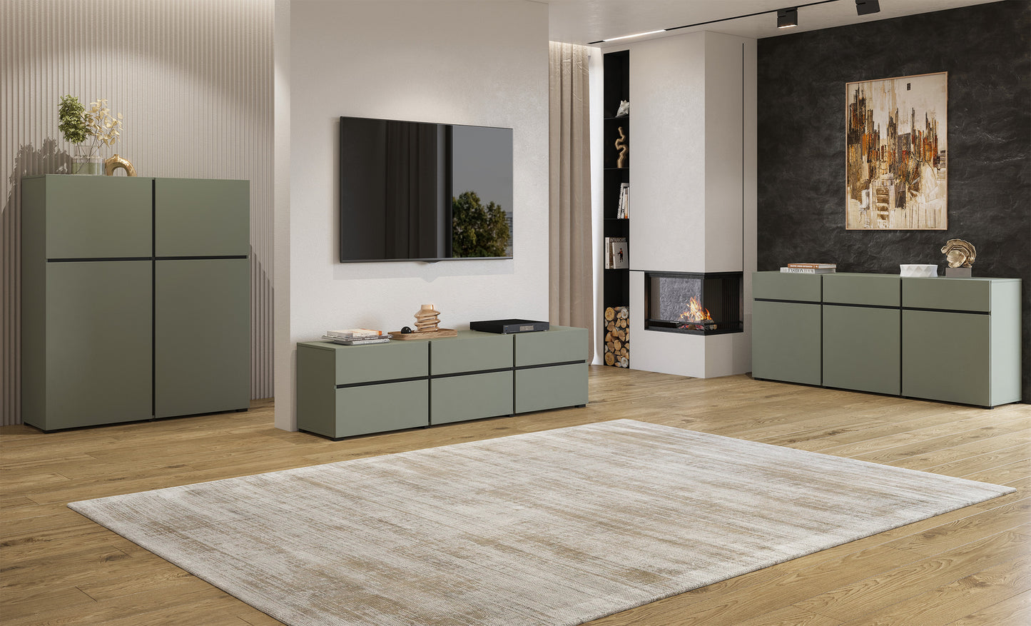 Kumode Kruzat 180/48/40 cm zaļs