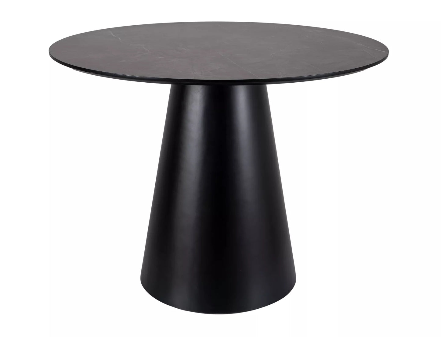 Galds Ange 75/100 cm melns/melns marmors - N1 Home