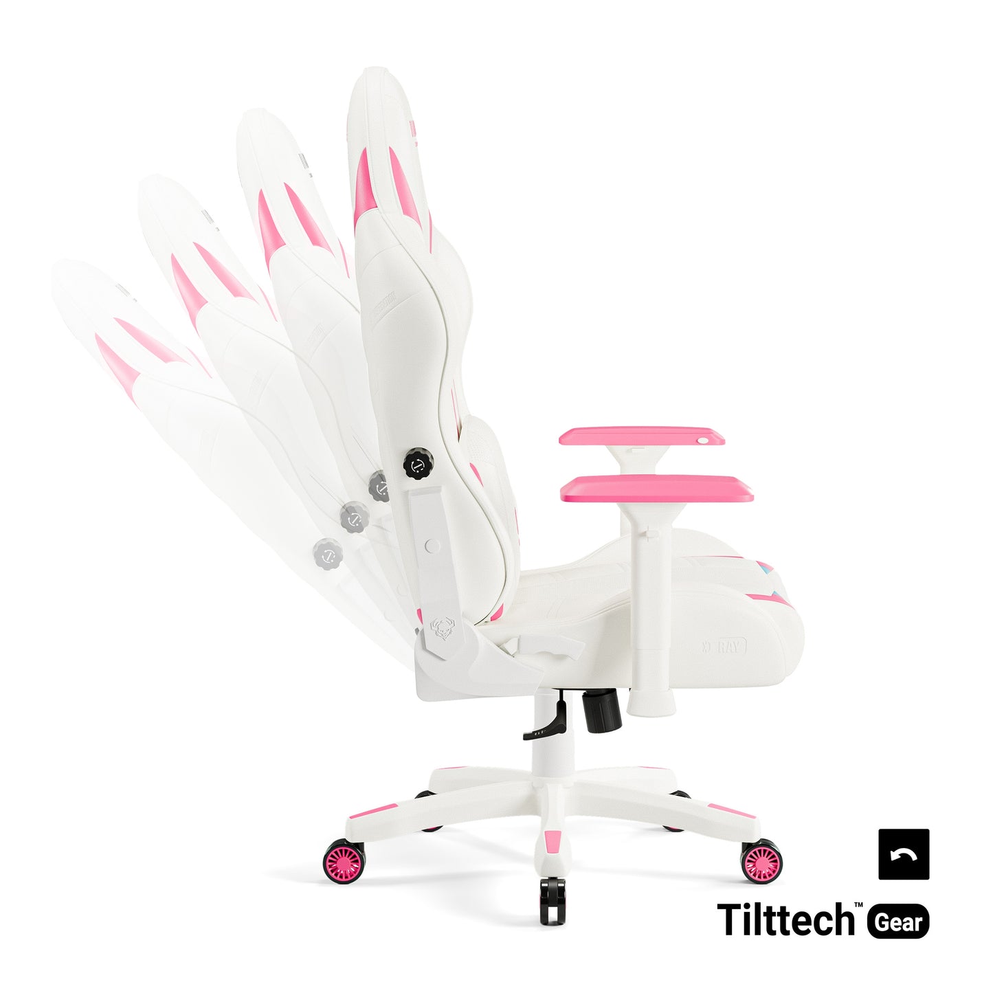 Krēsls X - Ra 125 - 135/68/57 rozā/balts - N1 Home