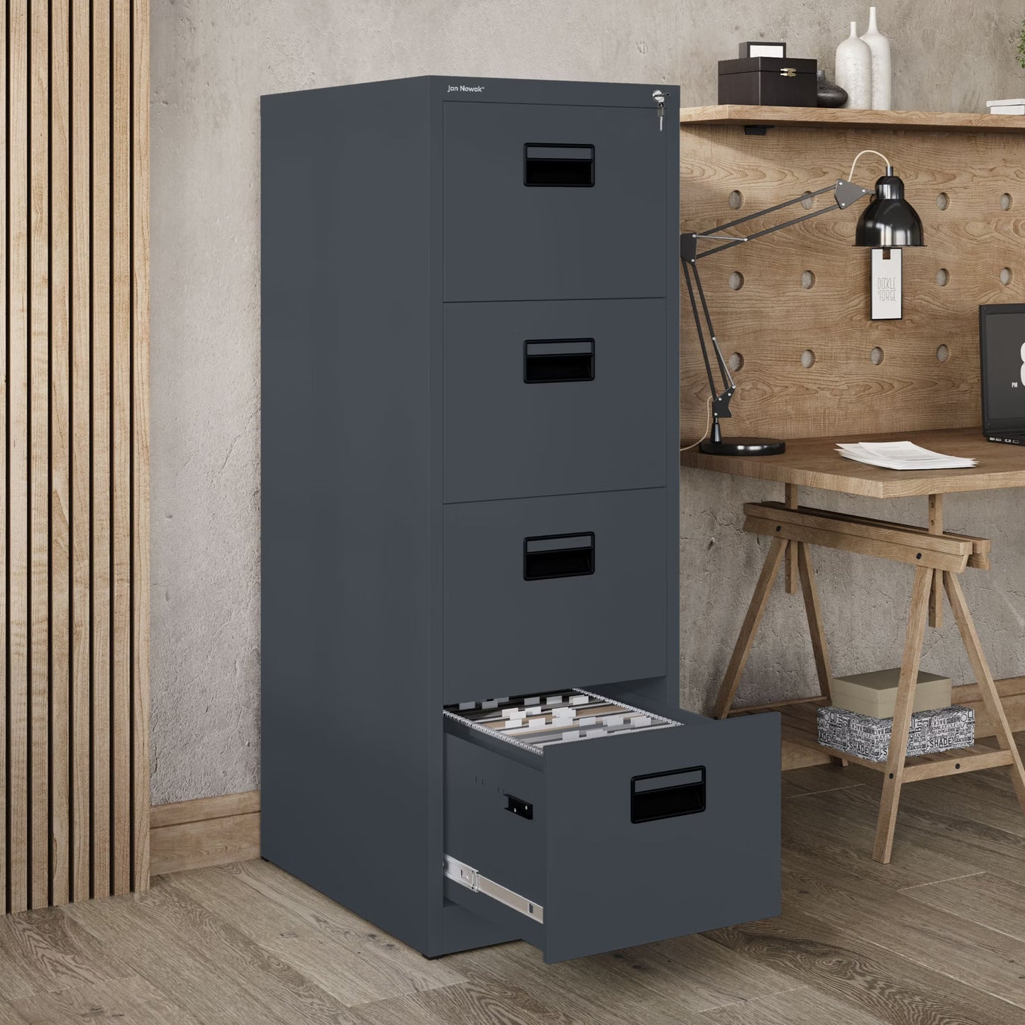 Metāla failu skapis Sar 132/46/62 cm antracits - N1 Home