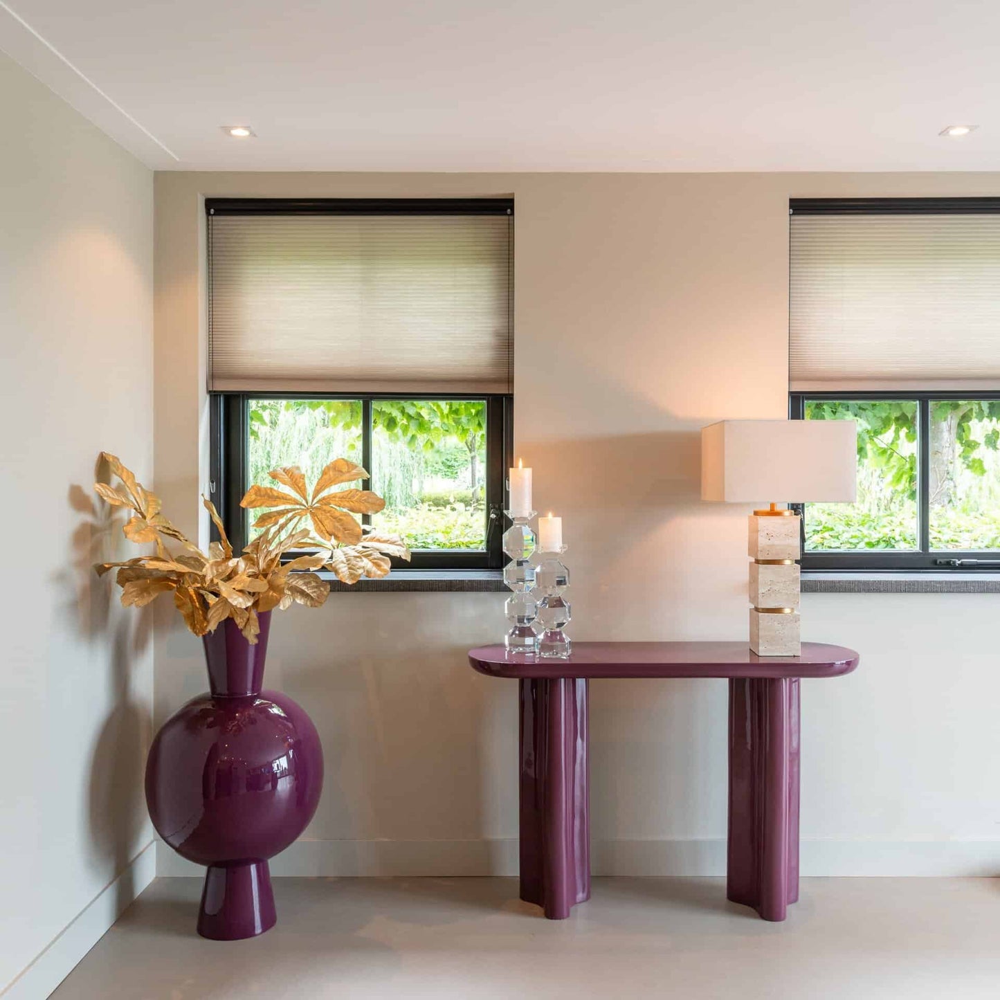 Vāze Avine Richmond Interiors 52/52/98 cm burgundy