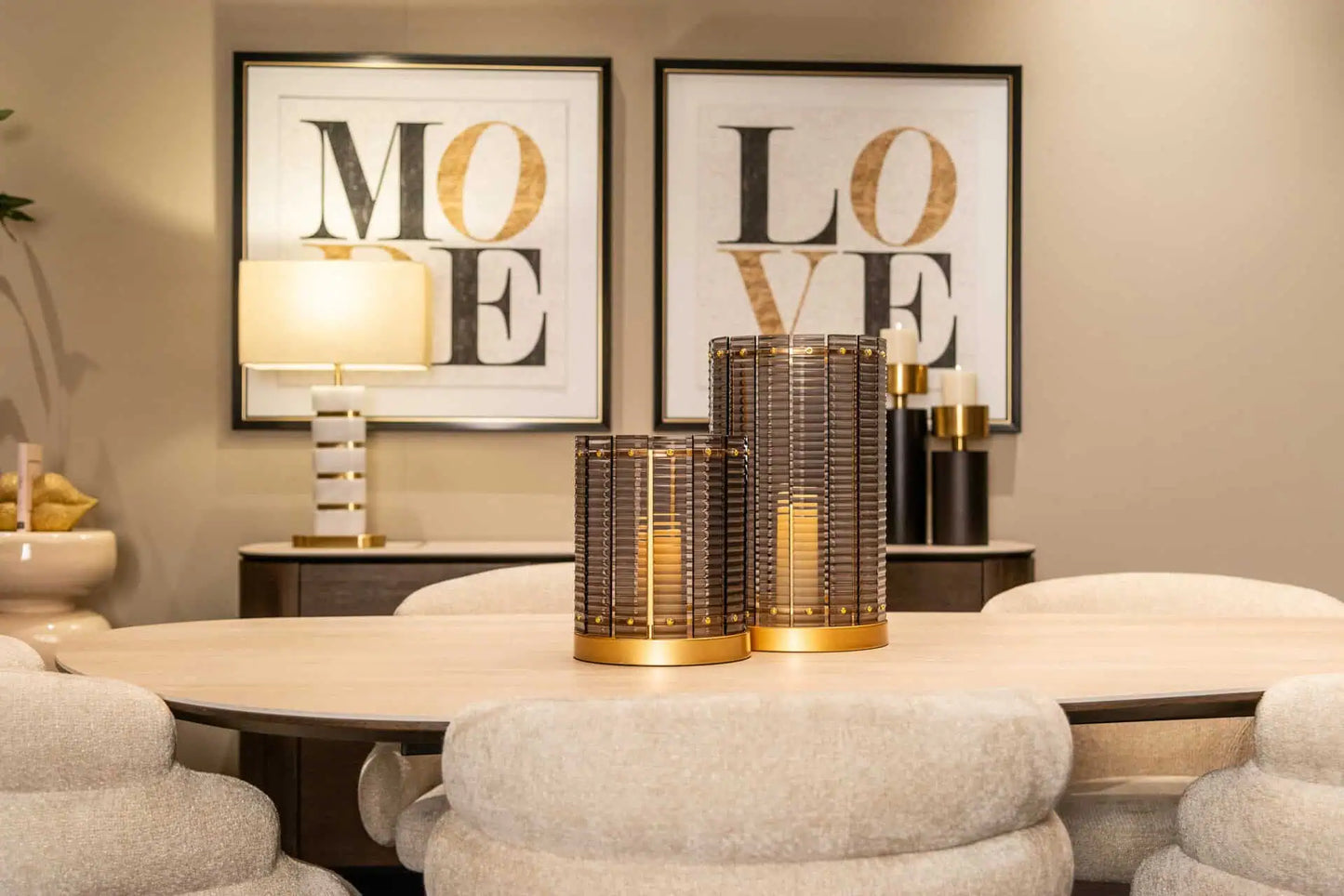 Svečturis Daylin smoke small Richmond Interiors 27,5/22/22 cm dūmi - N1 Home